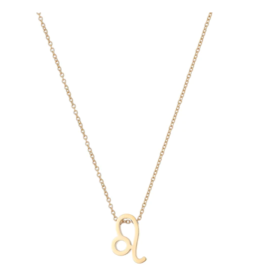 A dainty twist chain with a zodiac inspired pendant in the style of Leo